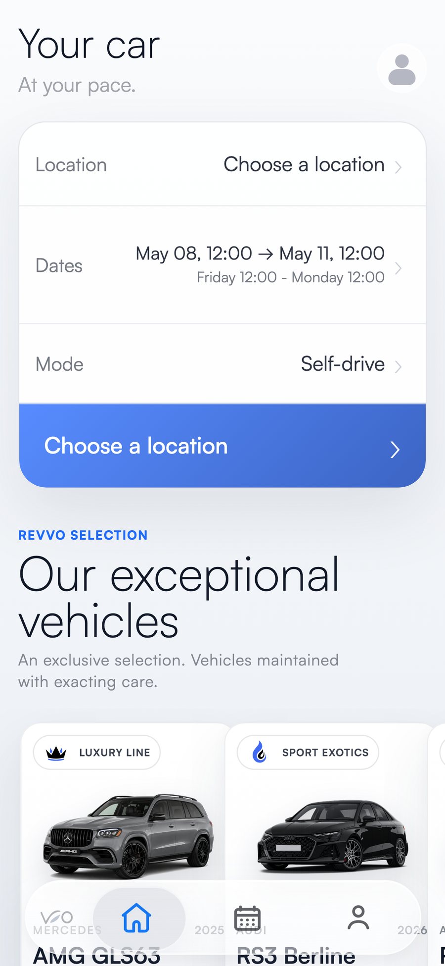 Interface van het Revvo-boekingsplatform 1